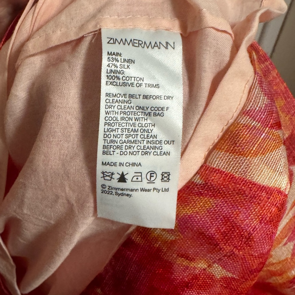 ZIMMERMANN
Belted floral-print linen and silk-blend peplum mini dress size 1 - Picture 6 of 9